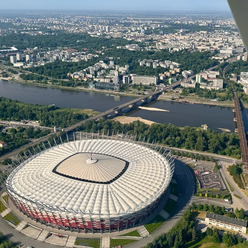 Loty widokowe nad Warszawą